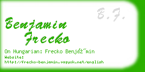 benjamin frecko business card